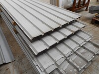 Used Roofing Sheets - Side Sheets - Reverse Profile 14ft 8in x 1.000 Mtr Cover  Grey  Plastisol Coated