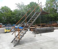 Used Staircase With Landing 2.800 Mtr O/a Rise High 0.800 Mtr Internal Width Steel - 