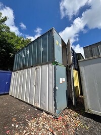 20 ft x  8 ft Grey Steel Storage Sea Container - Repairs / Second Hand - Store