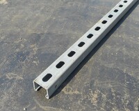 Used Unistrut 41mm x 41mm Galvanised Steel Strut Slotted Channel 2.130mtr Long