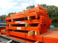 Mecalux Pallet Racking Cross Bar  1.145 Mtr  80 mm x 50 mm Closed Beam  Used Grade 1  Industrial Steel Racking - Not Redirack, Dexion, Planned Storage, or Stakrak