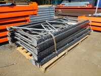 Link 51 Pallet Racking Upright Frame  3.000 Mtr x 1100 mm With Feet Used Grade 1  Dark Grey  Industrial Steel Racking - Shelving - Storage - Not Redirack, Dexion, Planned Storage, or Stakrak