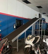 Used Incline Conveyor System Belt And Roller 8900mm Long - Roller Bed - Elevation - Material Handling