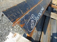100 mm x 75 mm x 10 mm Mild Steel Angle Iron 2.650 Mtr - Used Painted Black