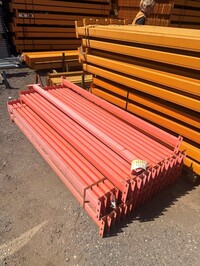 Pss/planned Storage Pallet Racking Cross Bar  2.250 Mtr  80 mm x 40 mm Closed Beam  Used Grade 2/3  Industrial Steel Racking - Not Link 51, Redirack, Dexion, or Stakrak