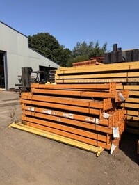 Link 51 Old Style Pallet Racking Cross Bar  2.700 Mtr  105 mm x 50 mm Closed Beam  Used Grade 2  Industrial Steel Racking - Not Redirack, Dexion, Planned Storage, or Stakrak