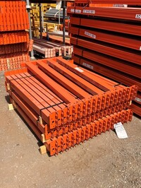 Mecalux Pallet Racking Cross Bar  1.145 Mtr  80 mm x 50 mm Closed Beam  Used Grade 1  Industrial Steel Racking - Not Redirack, Dexion, Planned Storage, or Stakrak