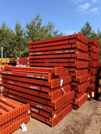 Mecalux Pallet Racking Cross Bar  2.220 Mtr  100 mm x 50 mm Closed Beam  Used Grade 1  Industrial Steel Racking - Not Redirack, Dexion, Planned Storage, or Stakrak