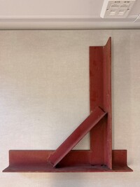 Used Steel Gallows Bracket Chimney Support 480mm x 480mm - l Shape - Heavy Duty