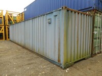 40 ft x  8 ft Pale Blue Steel Storage Sea Container (ref B1) - Second Hand - Store