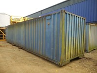 40 ft x  8 ft Blue Steel Storage Sea Container (ref B3) - Second Hand - Store