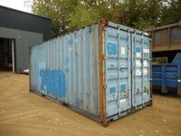 20 ft x  8 ft Blue Steel Storage Sea Container (ref B2) - Second Hand - Store