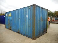 20 ft x  8 ft Blue Steel Storage Sea Container (ref H7) - Second Hand - Store