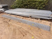 Used Floor / Flow Forge Walkway Galvanised  Steel Grating  5.400 Mtr  x 0.500 Mtr  25 mm Deep x 3 mm Thick Flat Bar Flow Forge