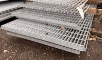 Used Floor / Flow Forge Walkway Galvanised  Steel Grating  3.190/3.200 Mtr  x 0.990 Mtr  40 mm Deep x 3 mm Thick Flat Bar Flow Forge