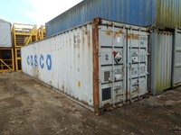 40 ft x  8 ft Pale Blue Steel Storage Sea Container (ref B9) - Second Hand - Store
