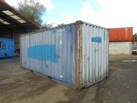 20 ft x  8 ft Pale Blue Steel Storage Sea Container (ref B8) - Second Hand - Store
