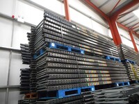 Link 51 Pallet Racking Upright Frame  4.050 Mtr x 900 mm no Feet Used Grade 1  Dark Grey  Industrial Steel Rack - Shelving - Storage - Not Redirack, Dexion, Planned Storage, or Stakrak