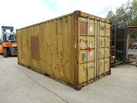 20 ft x  8 ft Yellow Steel Storage Sea Container (ref B12) - Second Hand - Store