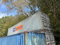 40 ft x  8 ft Grey Steel Storage Sea Container (ref B13) - Second Hand - Store