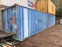 40 ft x  8 ft Blue Steel Storage Sea Container (ref B14) - Second Hand - Store