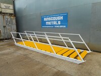 Used Steel Staircase 2.820 Mtr O/a Rise High 1.200 Mtr Internal Width  - C/w Handrail