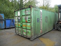 40 ft x  8 ft Green Steel Storage Sea Container (ref Nd1) - Second Hand - Store