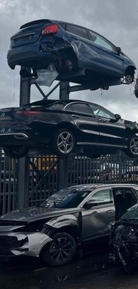 Used Vehicle Dismantler Car Storage Rack - Double Side 3 Tier - Cantilever Racking, Heavy Duty, Breakers, Stock Management, Galv