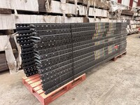 Link 51 Pallet Racking Upright Frame  4.050 Mtr x 900 mm no Feet Used Grade 1  Dark Grey  Industrial Steel Rack - Shelving - Storage - Not Redirack, Dexion, Planned Storage, or Stakrak
