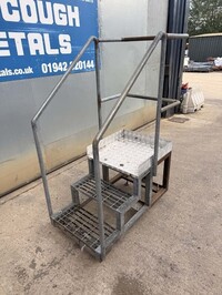 Used Steel Staircase / Steps 0.600 Mtr Total Rise High 0.600 Mtr Internal Width  - C/w Handrail