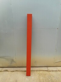 Used Concrete in Bollard / Post 1660mm High - Capped - 120x120mm Box - Red Primer - Made to Order
