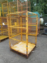 Used Gas Bottle Cage - no Roof, no Doors - 1900mm High - Yellow / Cylinder / Storage / Security Cage