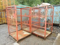 Used Gas Bottle Cage - no Roof, no Doors - 1900mm High - Red / Cylinder / Storage / Security Cage