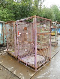 Used Gas Bottle Cage - no Roof, 2 Doors - 1920mm High - Purple / Cylinder / Storage / Security Cage