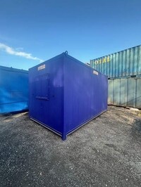16ft x  10ft Blue Anti - Vandal Office / Unit / Cabin / Canteen / Container (ref 3244) -  Second Hand  - Office