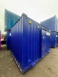 12ft x  9ft Blue Anti - Vandal Office / Unit / Cabin / Canteen / Container (ref 3093) -  Second Hand  - Office