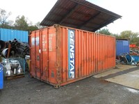 20 ft x  8 ft Orange Steel Storage Sea Container (ref Nd2a) - Second Hand - Store