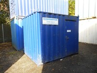 10ft x  8ft Blue Office Unit / Security Hut / Cabin / Store (ref 2179) - Second Hand  - Office