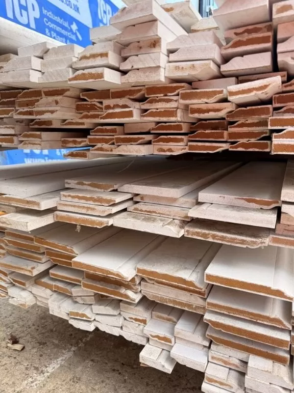 Job Lot of Primed Skirting Board 5500mm Long Assorted Height - Surplus Stock (ref 4) | 5