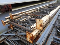 Link 51 Pallet Racking Upright Frame  4.210 Mtr x 980 mm With Feet Used Grade 3  Cream  Industrial Steel Racking - Shelving - Storage - Not Redirack, Dexion, Planned Storage, or Stakrak